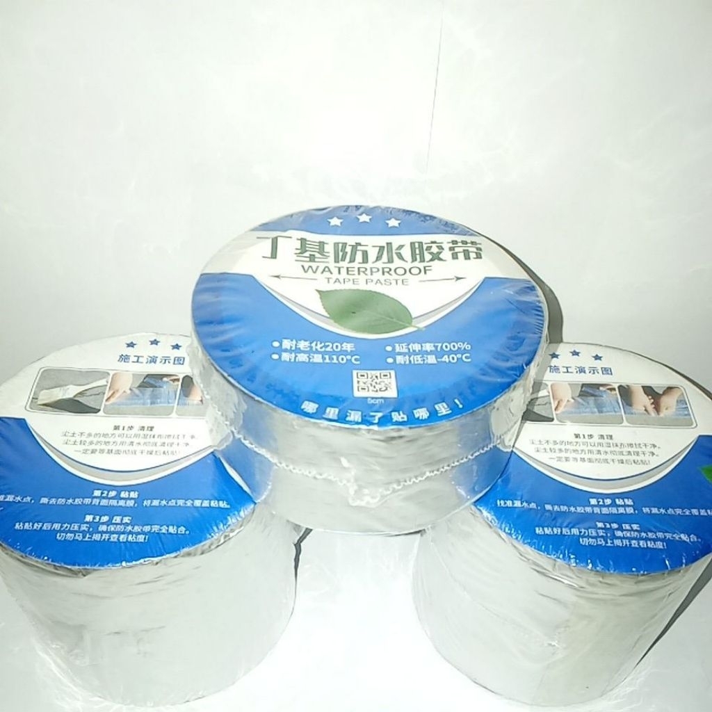 WATERPROOF TAPE PASTE Lakban Lem Tambal Aluminium Foil Anti Bocor