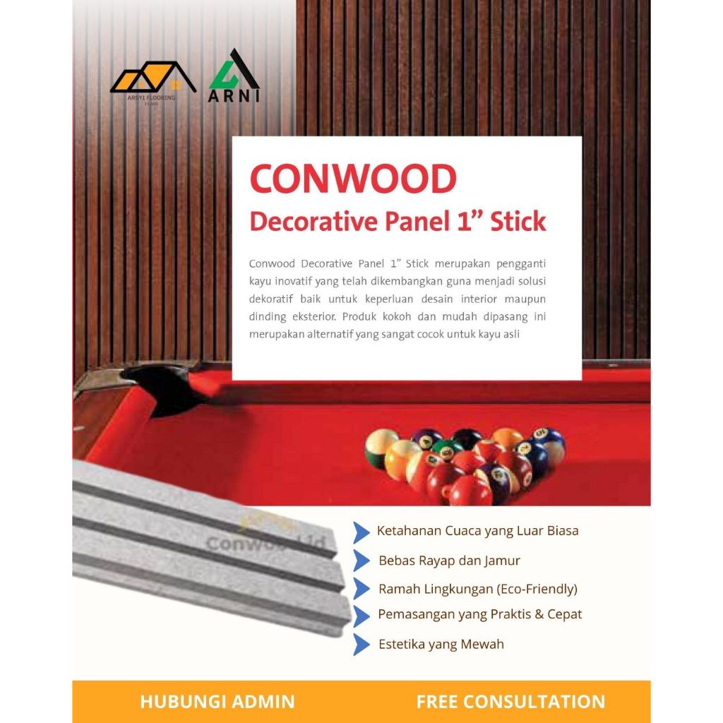 Conwood Decorative Panel 1" Stick|Conwood Anti Rayap