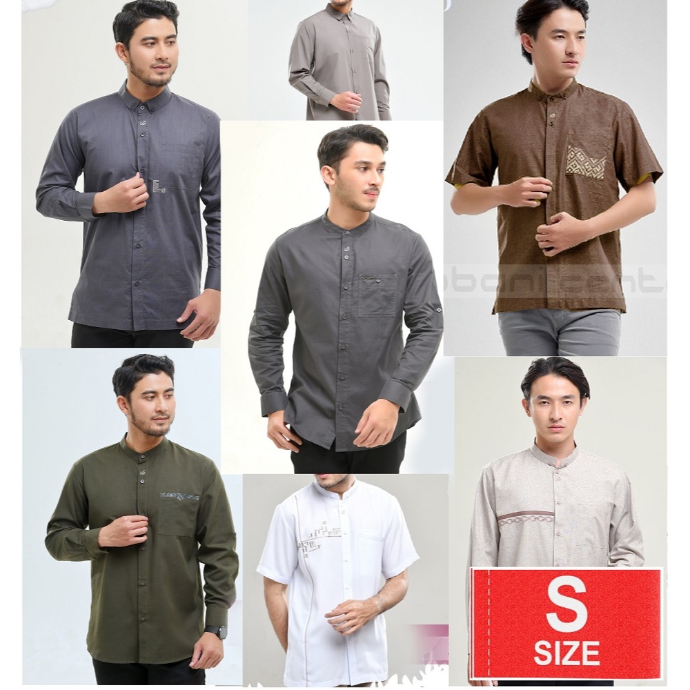 Rabbani - Kemko Size S Lengan Pendek  Panjang Terbaru Kemeja Koko