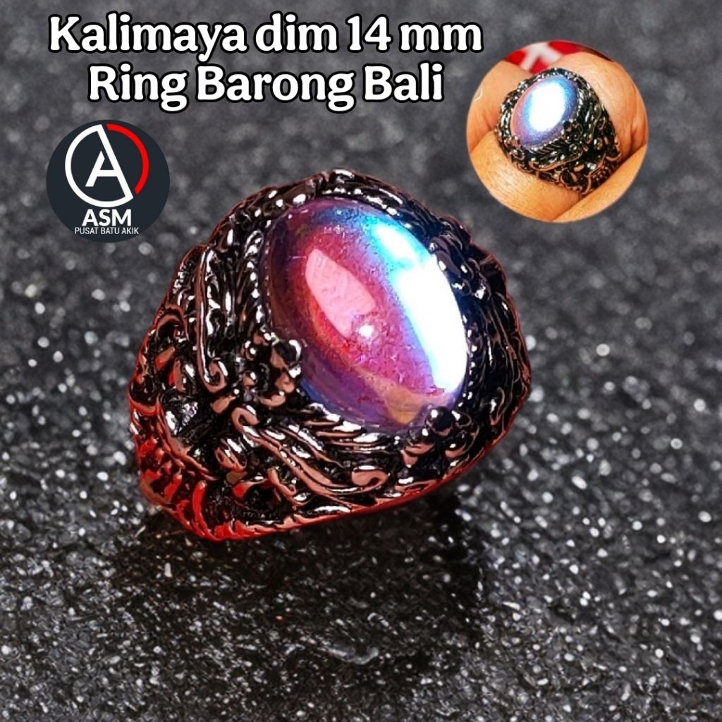 Cincin Batu Akik Kalimaya India 14mm | Opal Afrika Banten