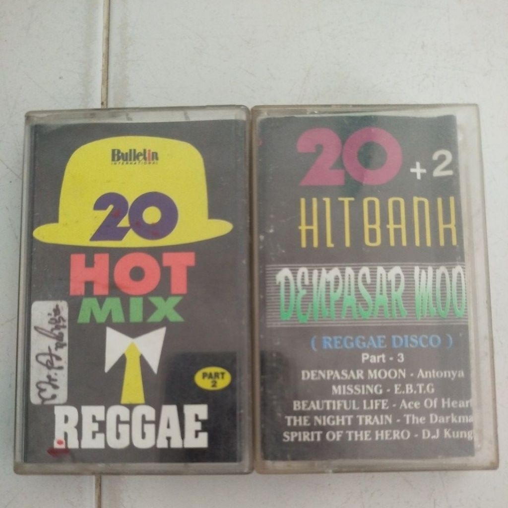 Kaset 20 hot mix reggae dan 20+2 hit bsnk