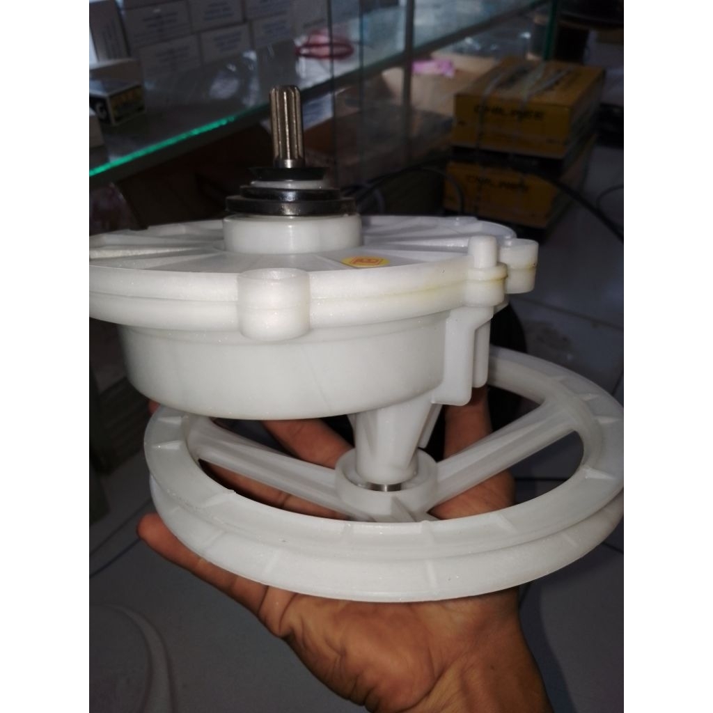 GEARBOX MESIN CUCI LG 2 TABUNG PULI MIRING