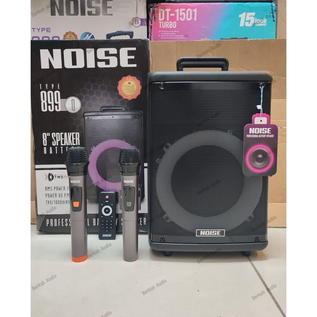 Speaker Noise 899 8 Q II NOISE 899 Q II 8 INC Speaker Portable 8 inch mic wireless 2 buah