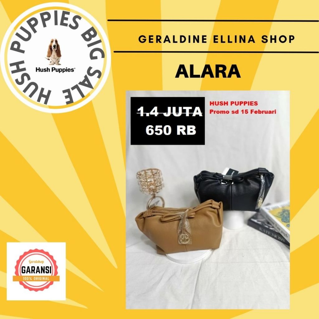 Tas Hush Puppies wanita sale shoulder bag seri ALARA 100% ORI