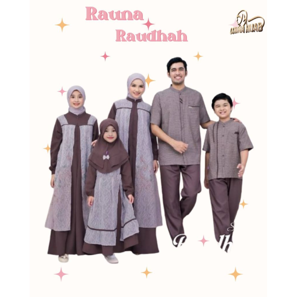 Sarimbit Rauna raudhoh Purple/Sarimbit Rauna Terbaru/Sarimbit Keluarga