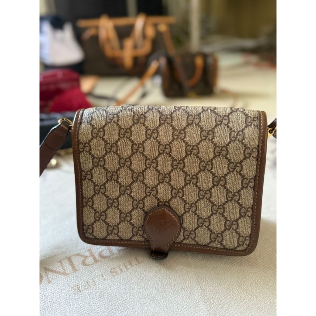 PRELOVED Tas Bahu Mini Gucci GG Supreme Interlocking G