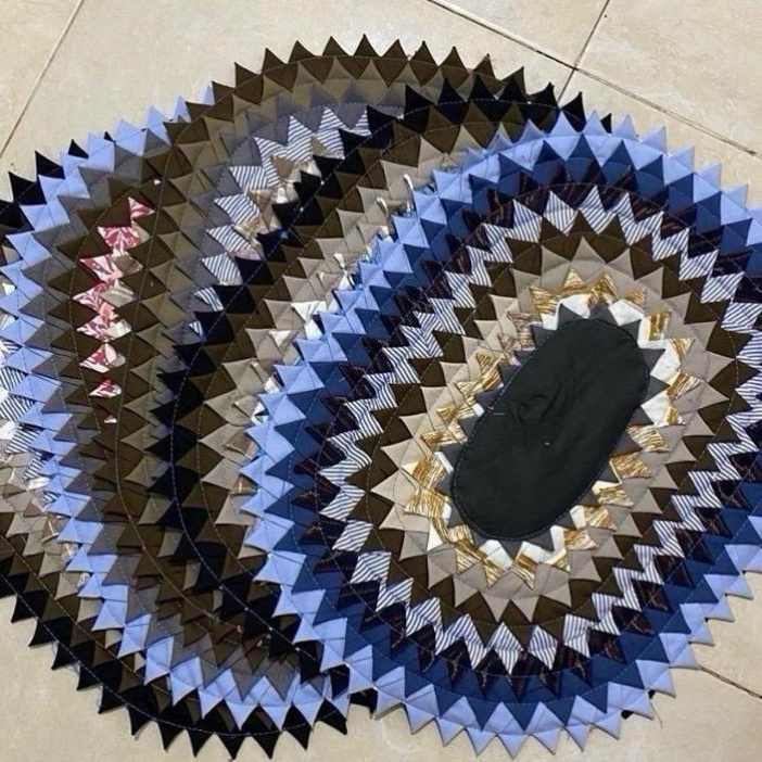 Keset Kain Oval Jumbo Bahan Kain Perca Keset Kaki