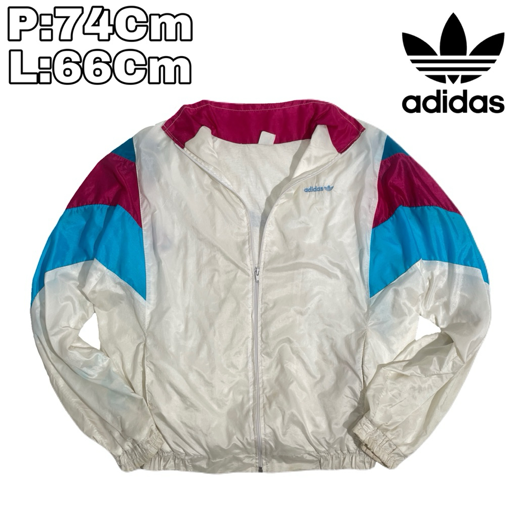 J55 Jaket Bomber Vintage Adidas Trivoil Three Tone Casual Parasut Harian Harington Europe Three Line