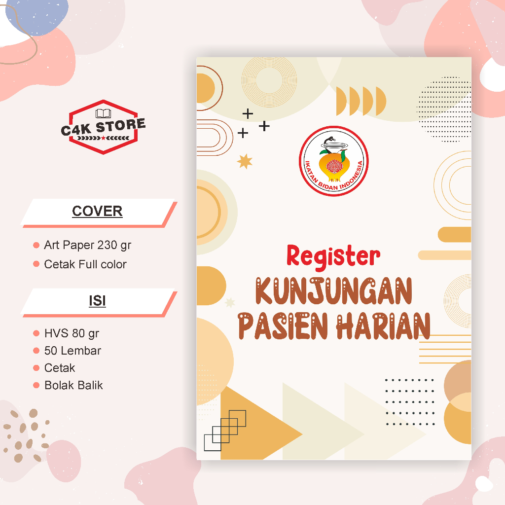 Buku Besar BIDAN (KUNJUNGAN PASIEN HARIAN) buku bidan buku besar