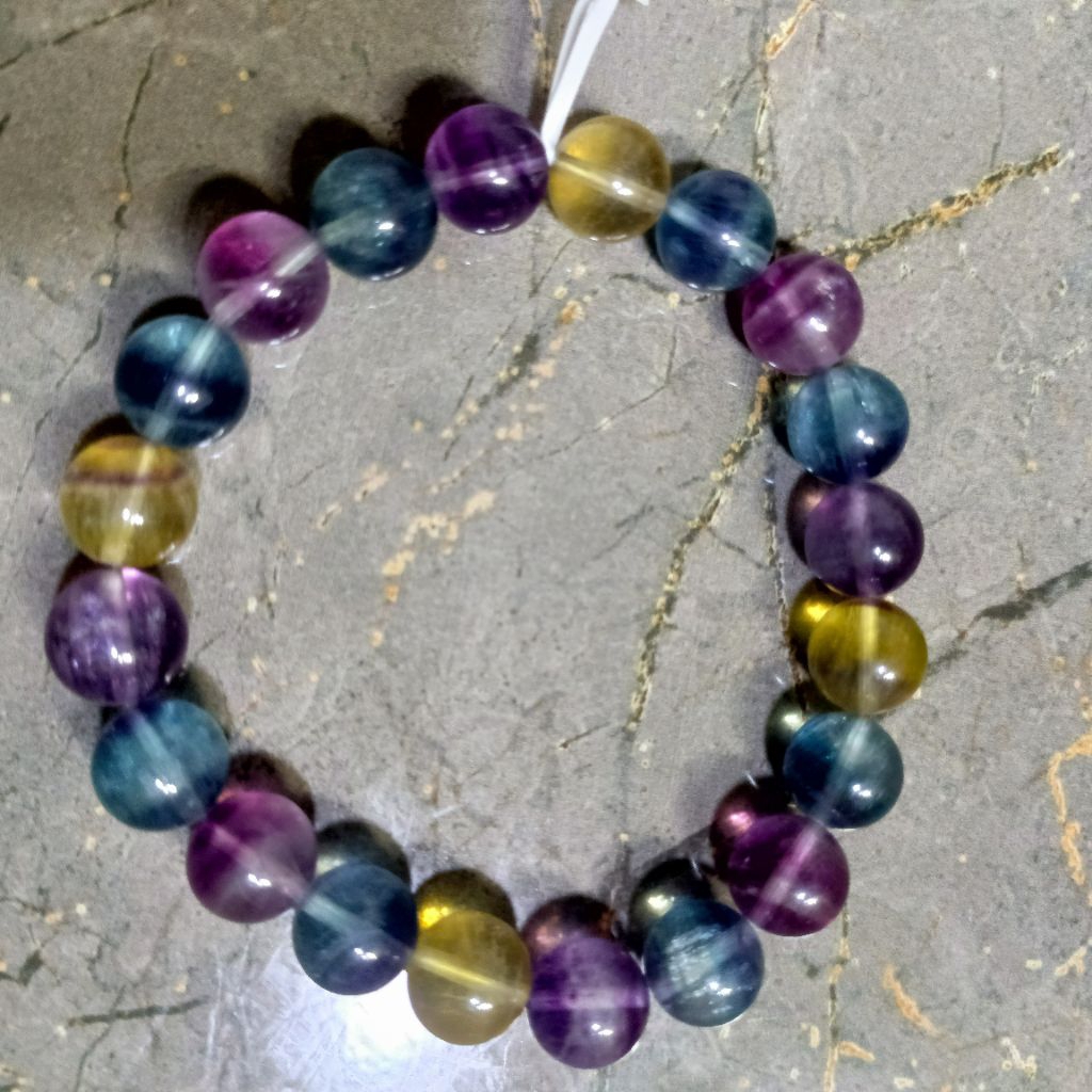 GELANG NATURAL RAINBOW FLUORITE