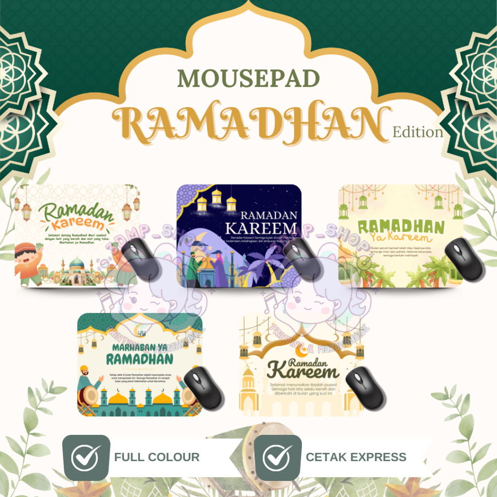 MOUSEPAD CUSTOM GAMBAR EDISI RAMADHAN