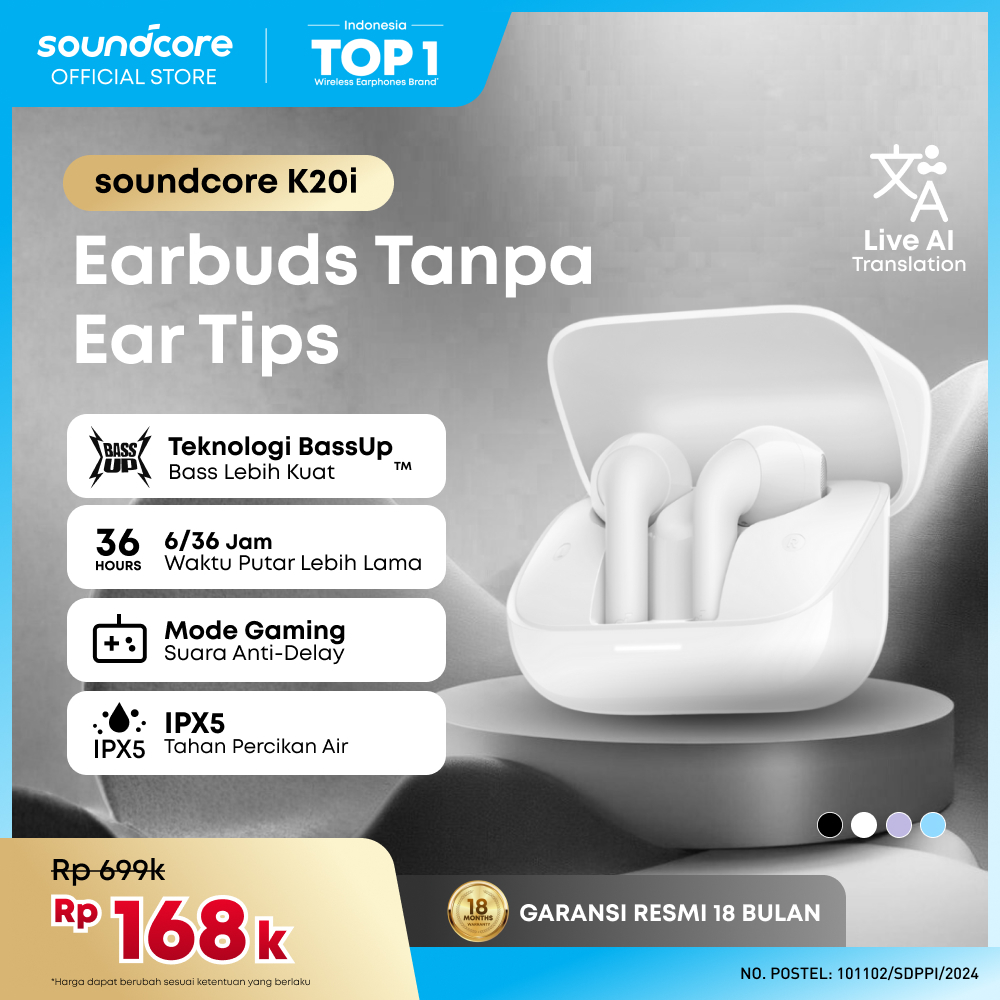 (New Launch) Soundcore K20i Earbuds Bluetooth 5.3 Earphones 36 PlayTime Bluetooth 13mm Drivers Game 