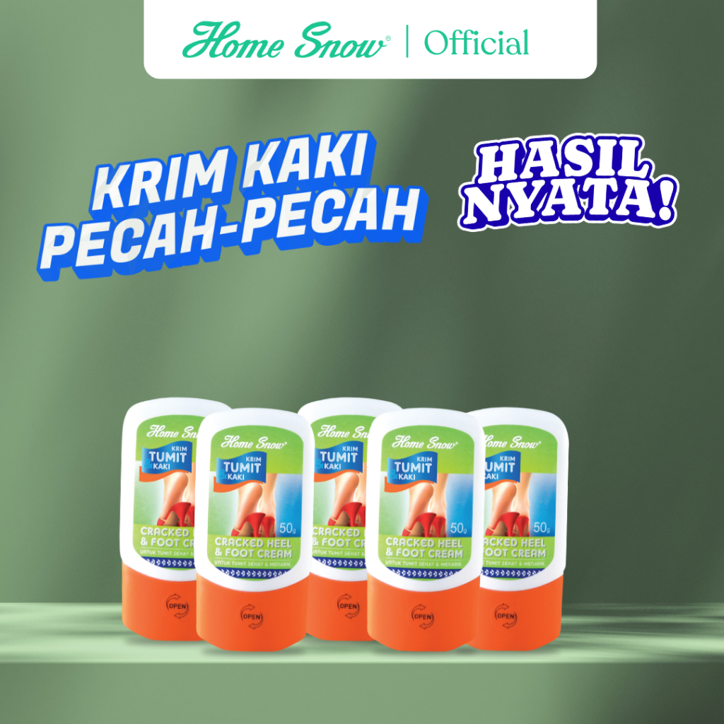 5 pcs HOME SNOW KRIM TUMIT KAKI CRACKED HEEL & FOOT CREAM 50g Krim Kaki Pecah Pecah Cream Kaki Pecah