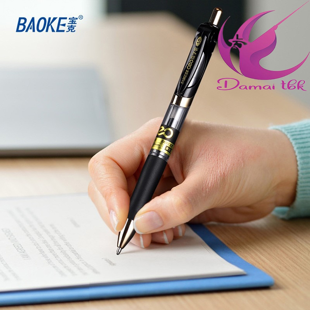 (1 Pcs) Baoke Pulpen Gel 1.0mm Hitam For Signature