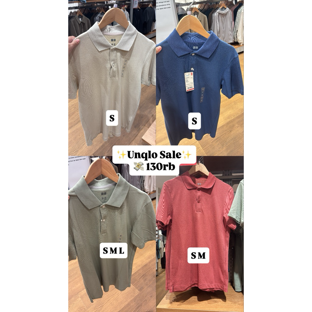 UNIQLO KAOS POLO DRY PIQUE POLOS/GARIS