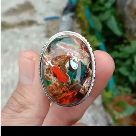Batu Akik Natural Cincin Panca Warna Asli Dijamin Original Garut Purbalingga Klawing