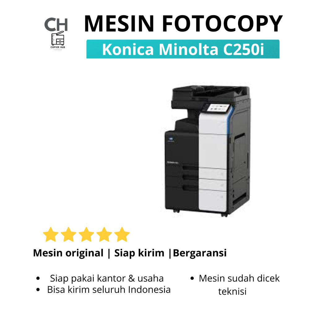 Konica Minolta bizhub C250i Mesin Fotocopy warna A3 A4- cocok untuk Kantor & Usaha