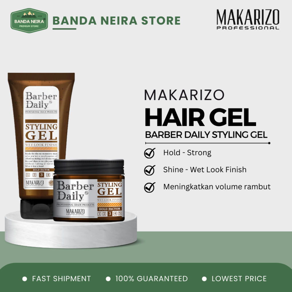 MAKARIZO Professional Barber Daily Wet Look Hair Styling Gel