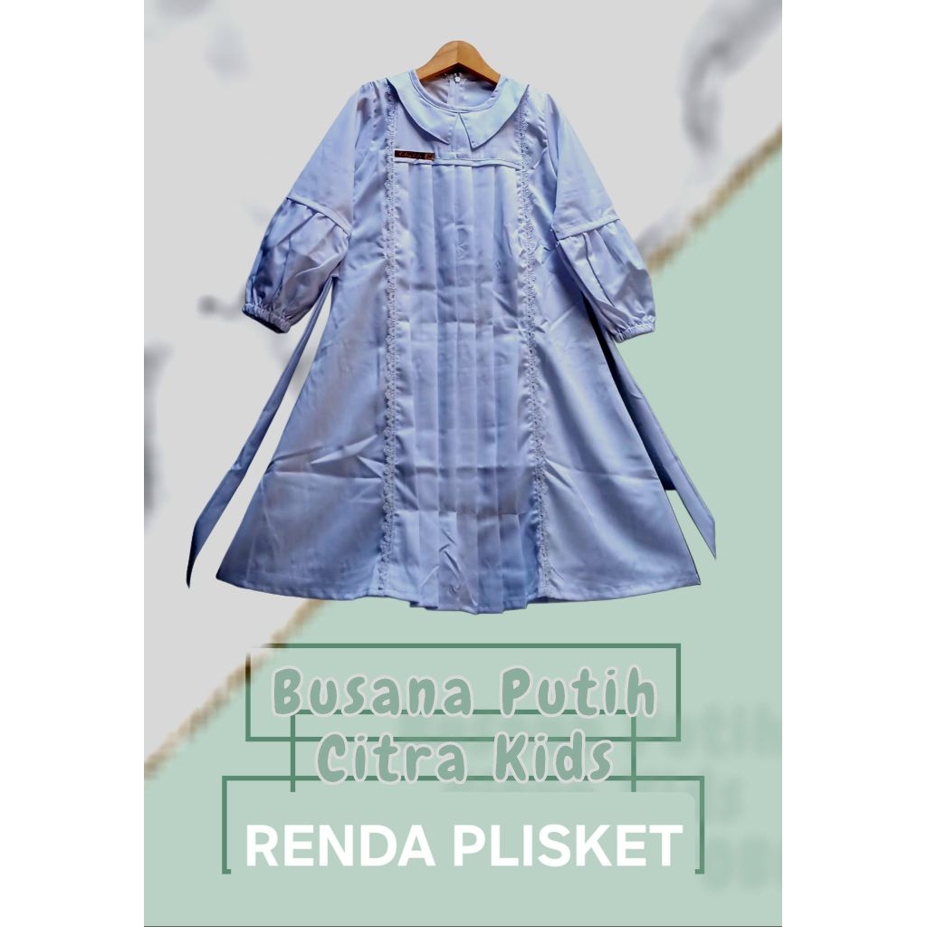 Gamis Putih 2-12th anak Perempuan Citra Kids