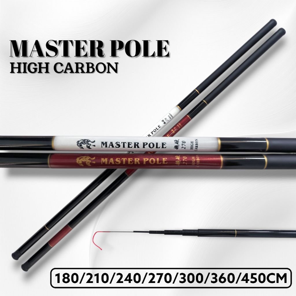 Joran Tegek Master Pole High Carbon Ruas Panjang 180 - 450CM