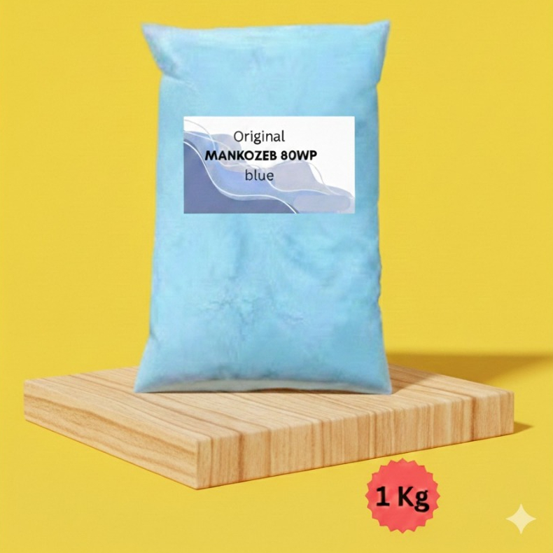 PUPUK PLUS MANKOZEB BLUE 500 GRAM 80wp/ MANKOZEB BIRU BAHAN AKTIF MANKOZEB, SILIKA, CALSIUM CARBONAT
