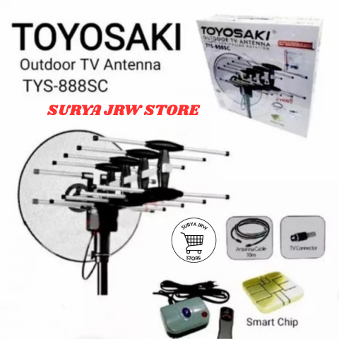 Antena TV digital/Analog +Remote + Booster Toyosaki TYS 888 SC