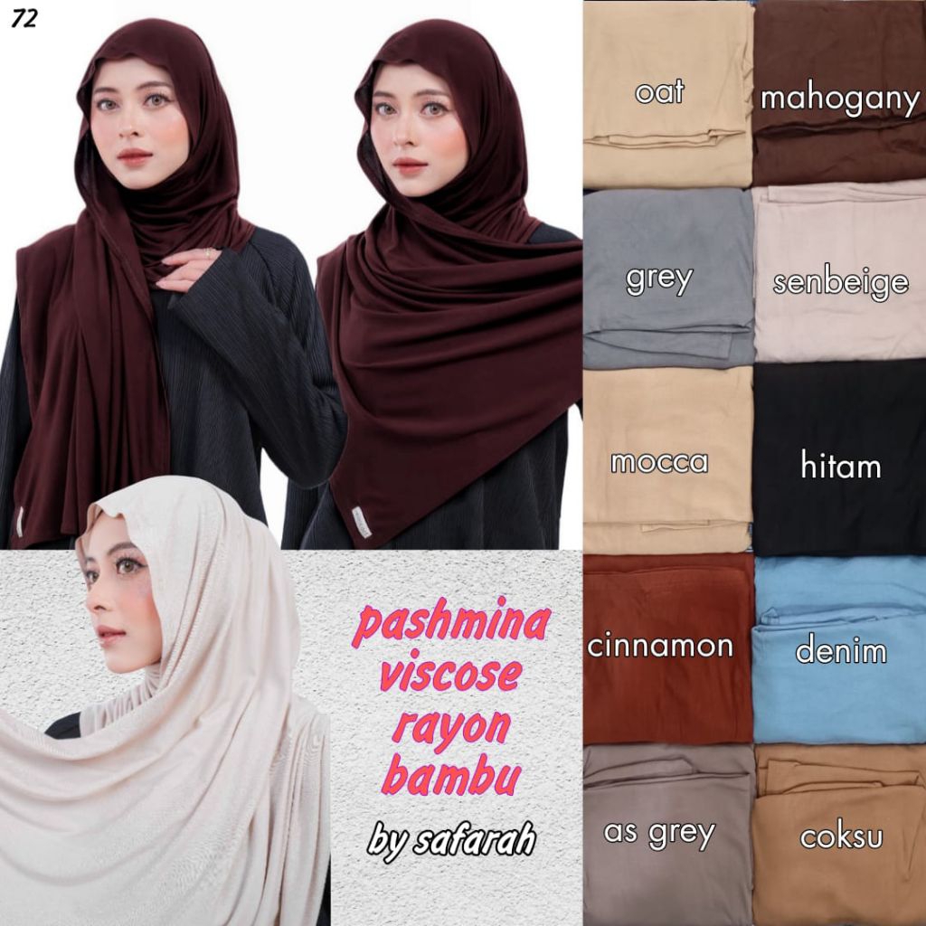pashmina viscose rayon bamboo | pasmina viscose rayon bambu by safarah | pasmina safarah hijab