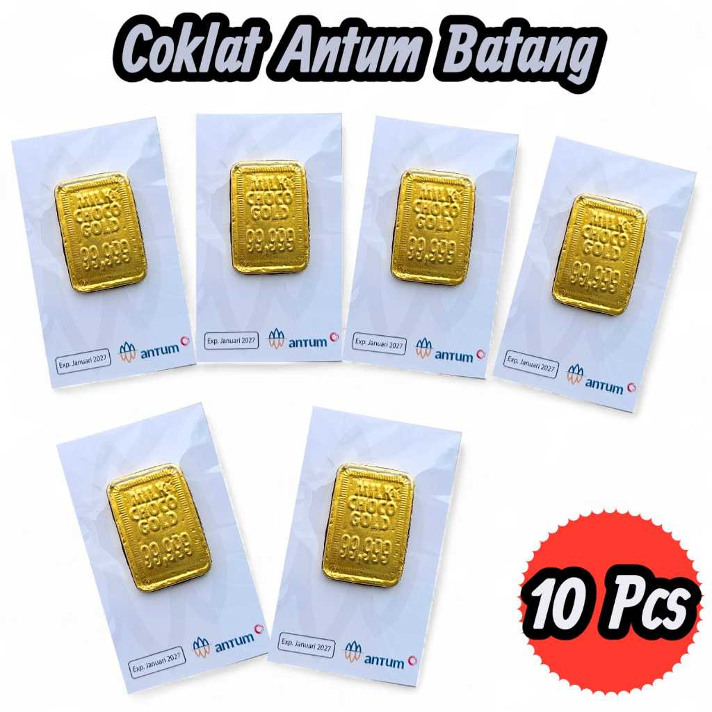 10 PCS Mini Gold Coklat Antum Termurah Souvenir Lebaran