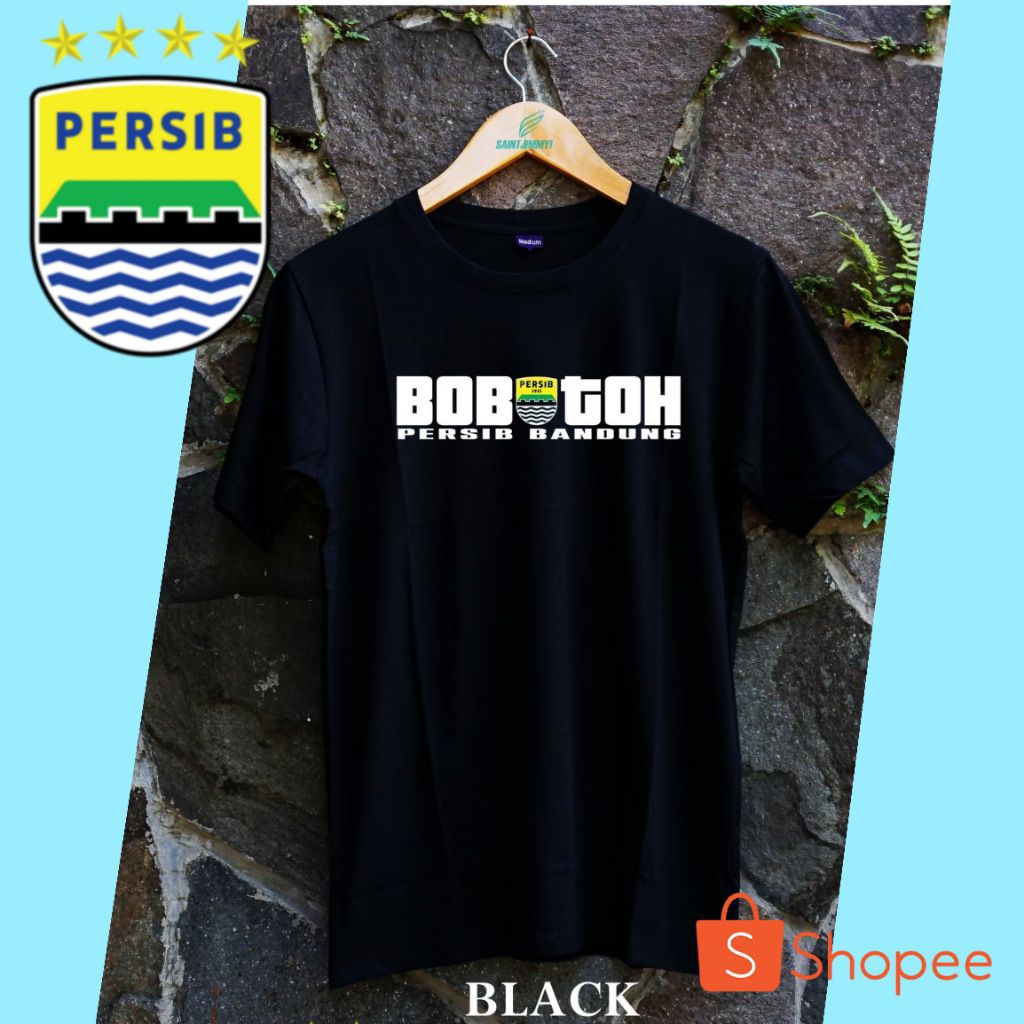 KAOS BOBOTOH PERSIB BANDUNG KAOS HITAM DISTRO ORIGINAL