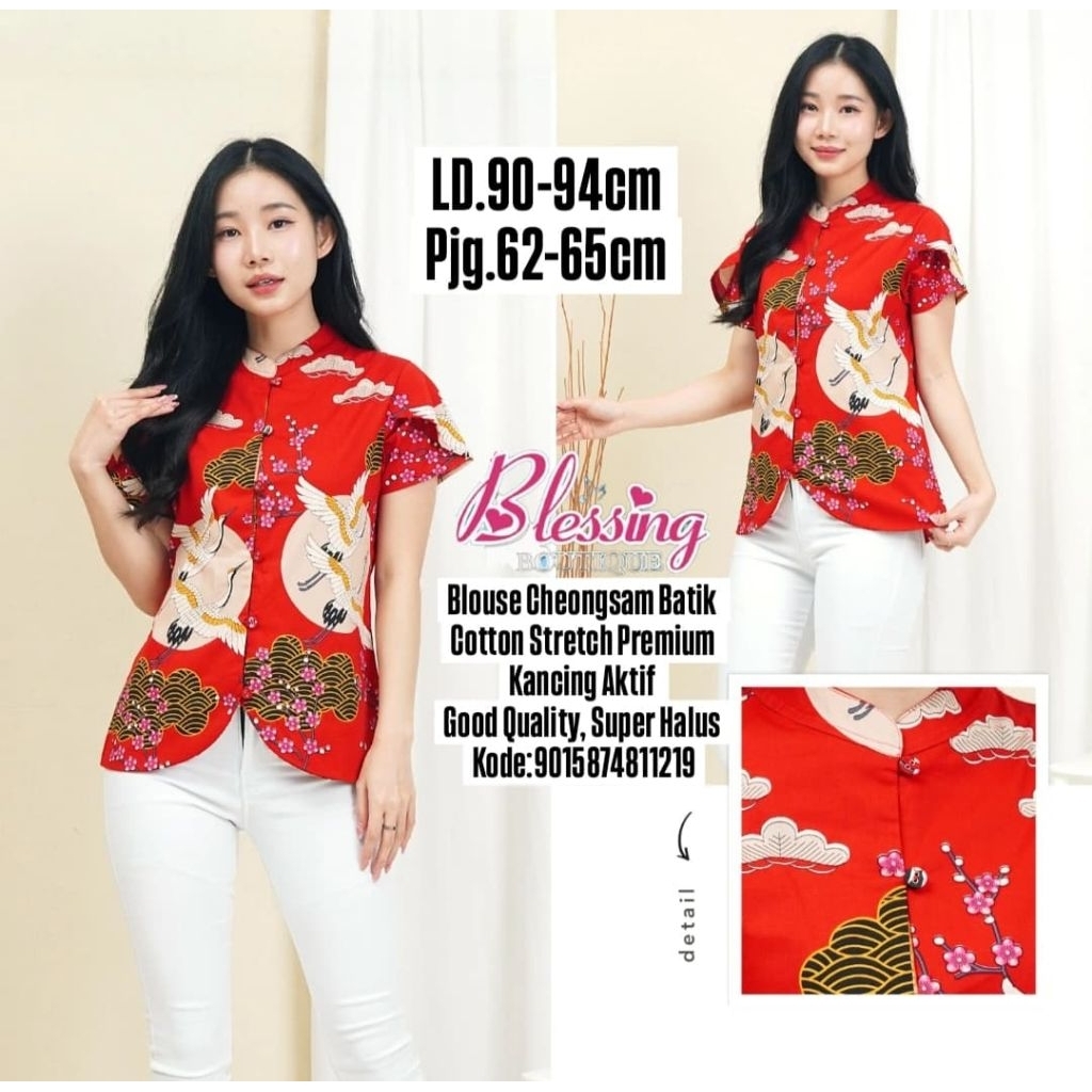 couple batik pria dan wanita kemeja batik pria dan Blouse batik wanita fashion terbaru model Cheongs