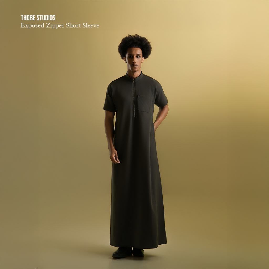 [THOBE LITE SERIES V2 - EXPOSSED ZIPPER SHORT SLEEVE] –  Thobe Studios / Thobe Pria – Premium Fabric