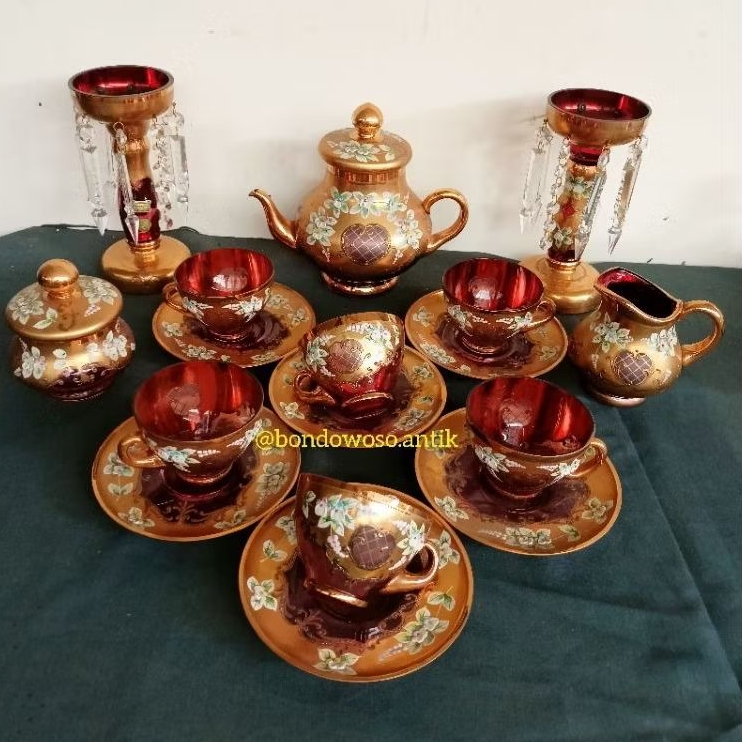 TEASET KRISTAL BOHEMIA