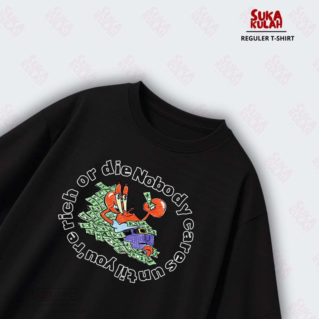 Kaos T-shirt Mr. krabs ~ Spongebob Series | Baju Distro Katun