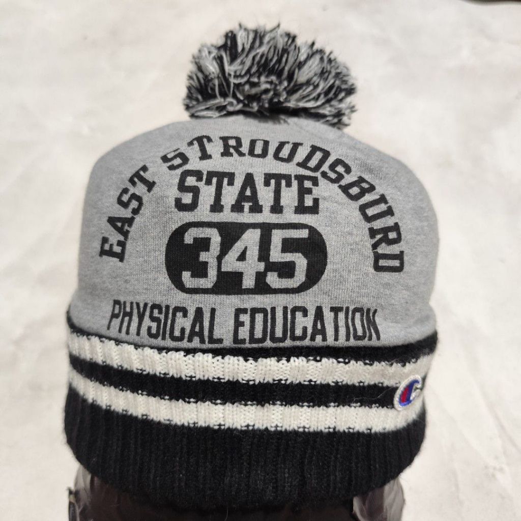 Topi beanie kupluk rajut champion abh liris putih