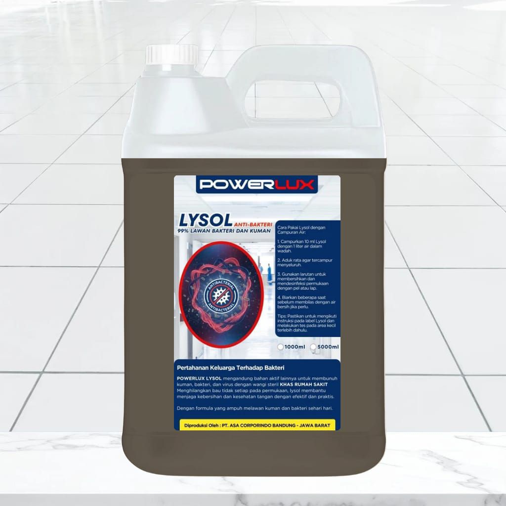 Lisol Premium 5 Liter  - Lisol Powerlux 5 Liter, Sangat ampuh membunuh kuman dan bakteri di lantai