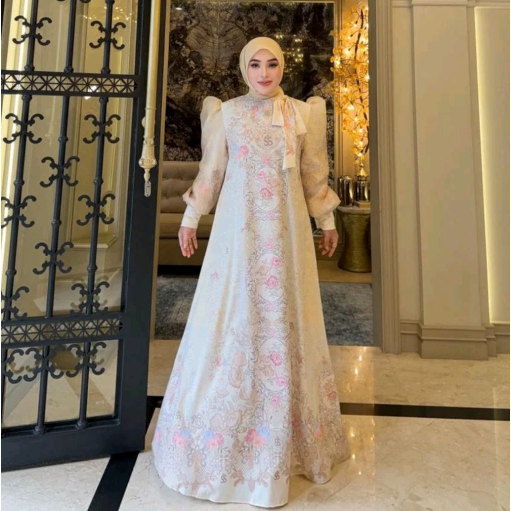 Shella Saukia - Gamis Shella Saukia Yellow Butter 23 - 34 | Gamis Ss Shella Saukia Ori