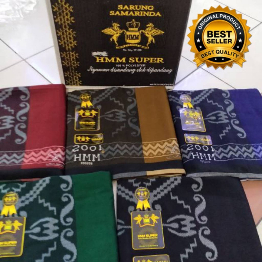 Sarung HMM 2001 Super Original Motif Tumpal Belakang Sarung Samarinda HMM