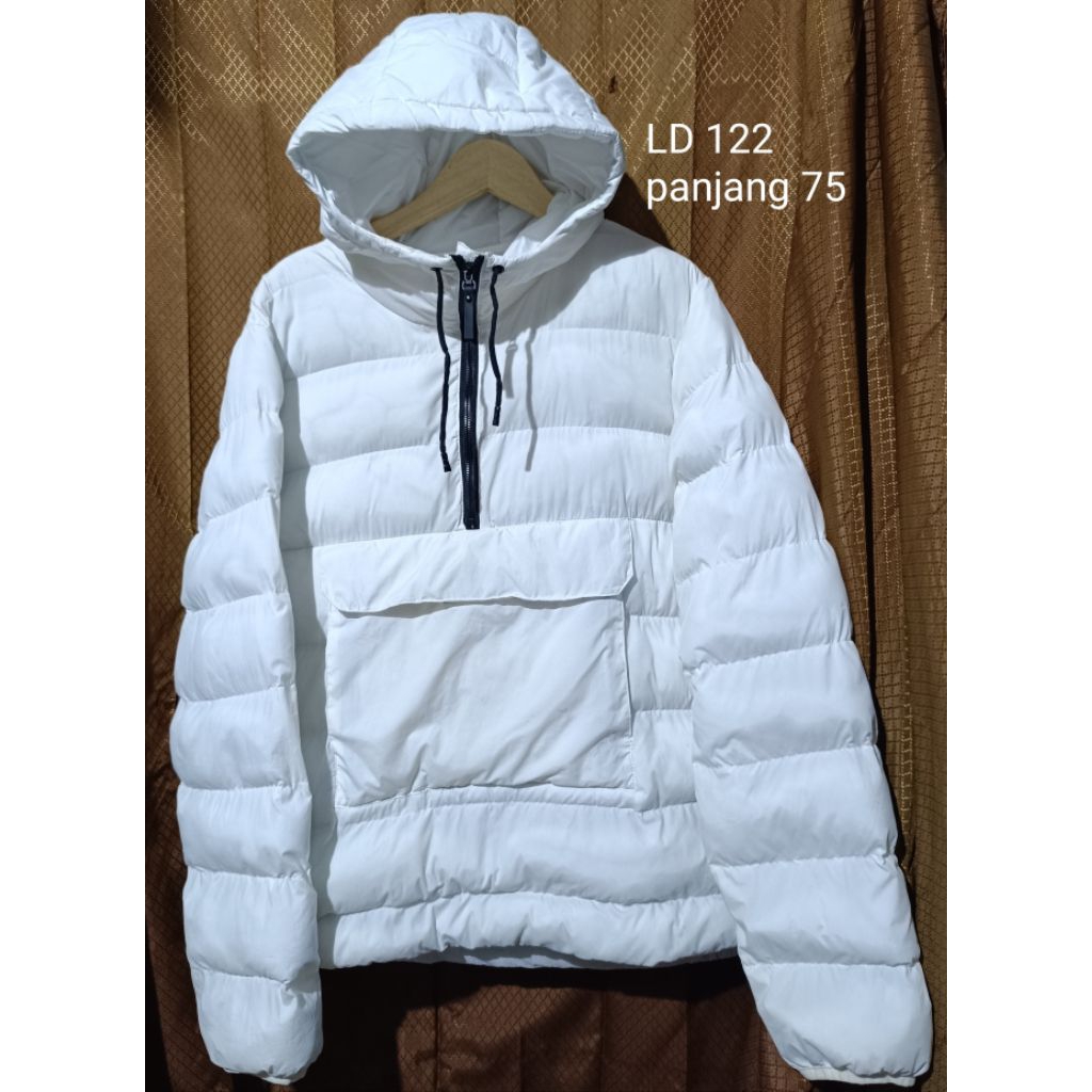 jaket cagoule putih jaket kantor doraemon putih jaket winter hoodie puffer putih jaket musim dingin 