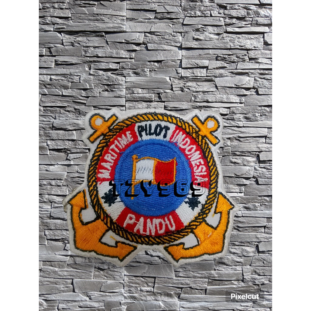 Pacth Bordir maritime pilot Indonesia logo bordir