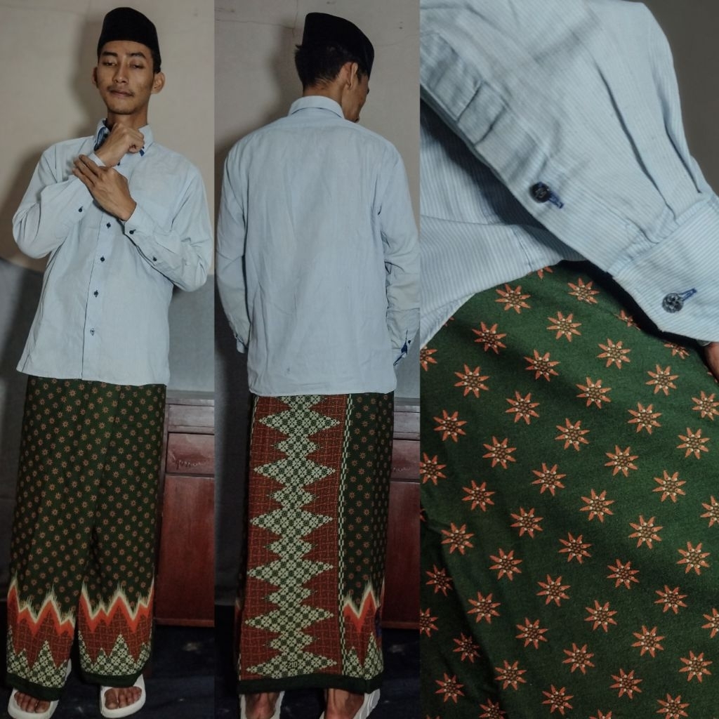 ILTAZIM Sarung Batik Pria Premium Motif Terbaru Rayon Super Eksklusif pakaian sholat Muslim Santri P