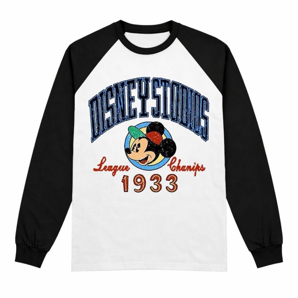 Psycho Crucify "Disney Studios" Raglan Long Sleeve | Kaos Raglan Lengan Panjang | Kaos Pria Wanita |