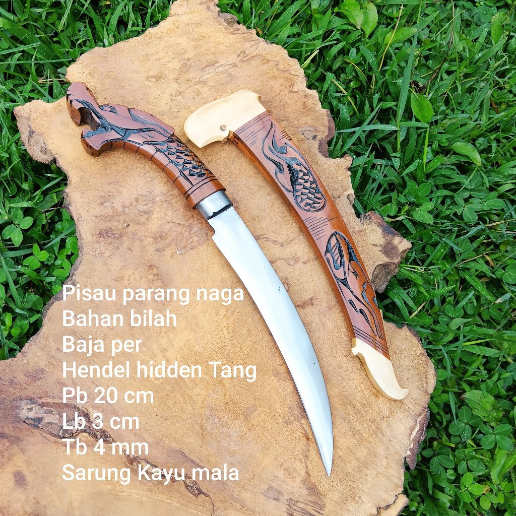 pisau kebun tani baja per ukir naga