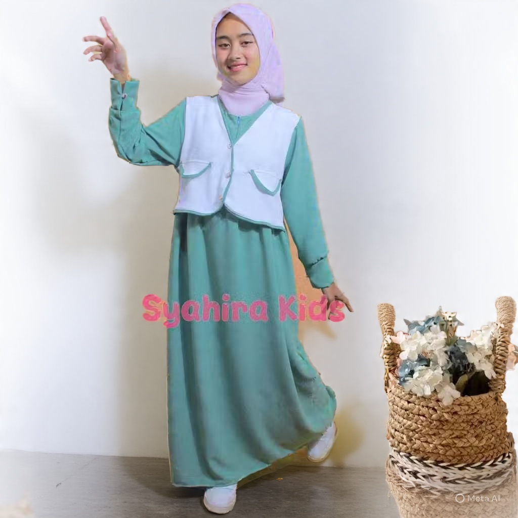 BAJU LEBARAN ANAK TANGGUNG 2026 GAMIS REMAJA SMP SMA SD gamis remaja usia 13 14 15 16 17 tahun