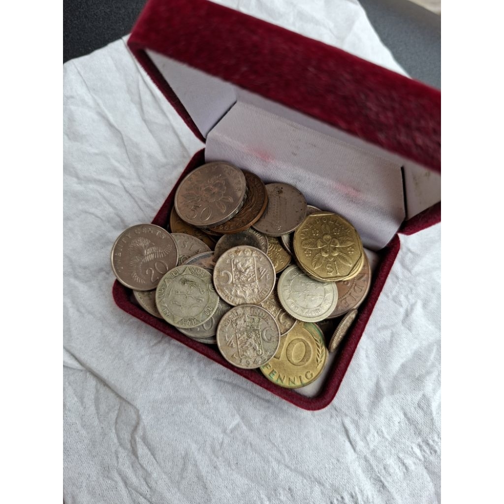 Koin Kuno Original | Asia & Eropa | Hindia Belanda, Gulden, Cent | Kolektor