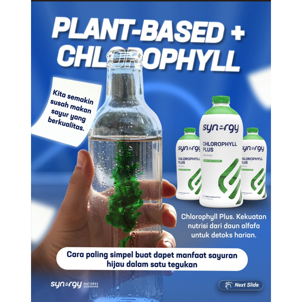 Minuman Klorofil Cair untuk Gaya Hidup Sehat CHLOROPHYLL PLUS (25 Oz) Synergy
