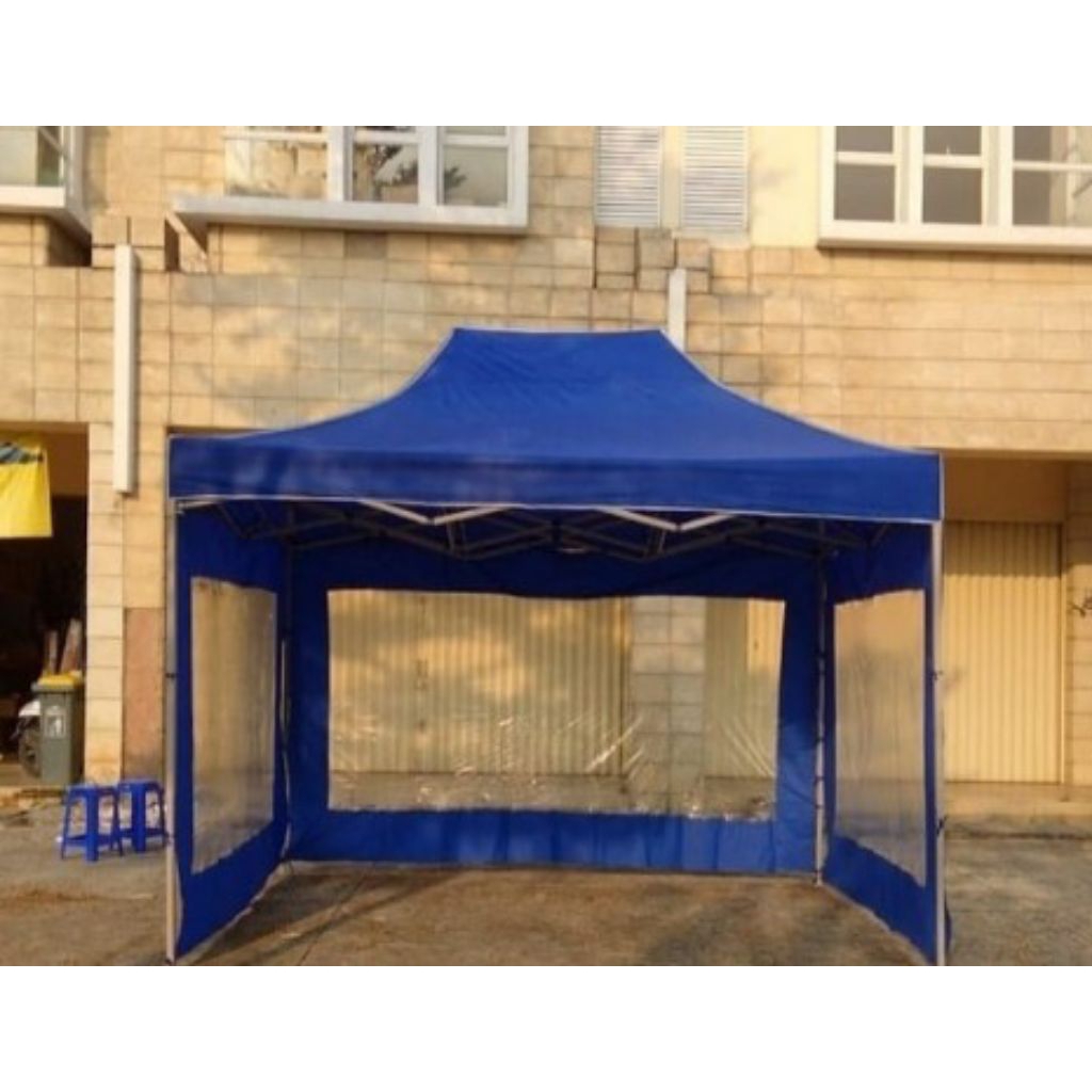 TENDA LIPAT PORTABLE 3x4.5 / TENDA UNTUK JUALAN 3x4.5 / TENDA LIPAT BAZAR / TENDA MINIMALIS