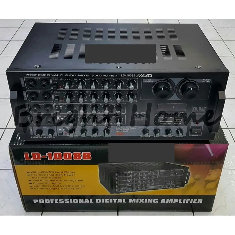 Power Ampli Mixer 8 Channel LAD LD-1008B Bluetooth