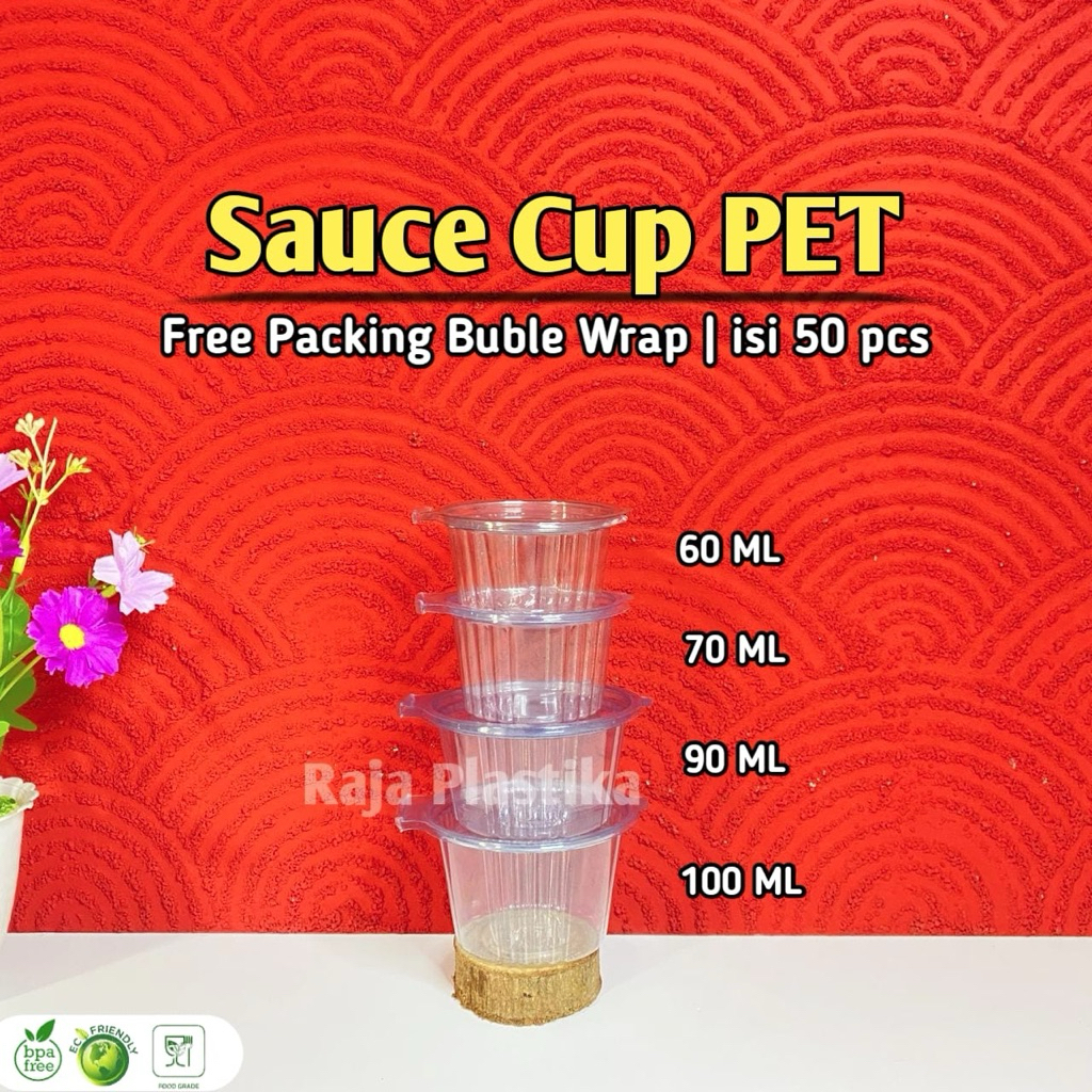[50PCS] Mika Cup Sauce, Puding, Jelly | Mika Cup Sauce PET