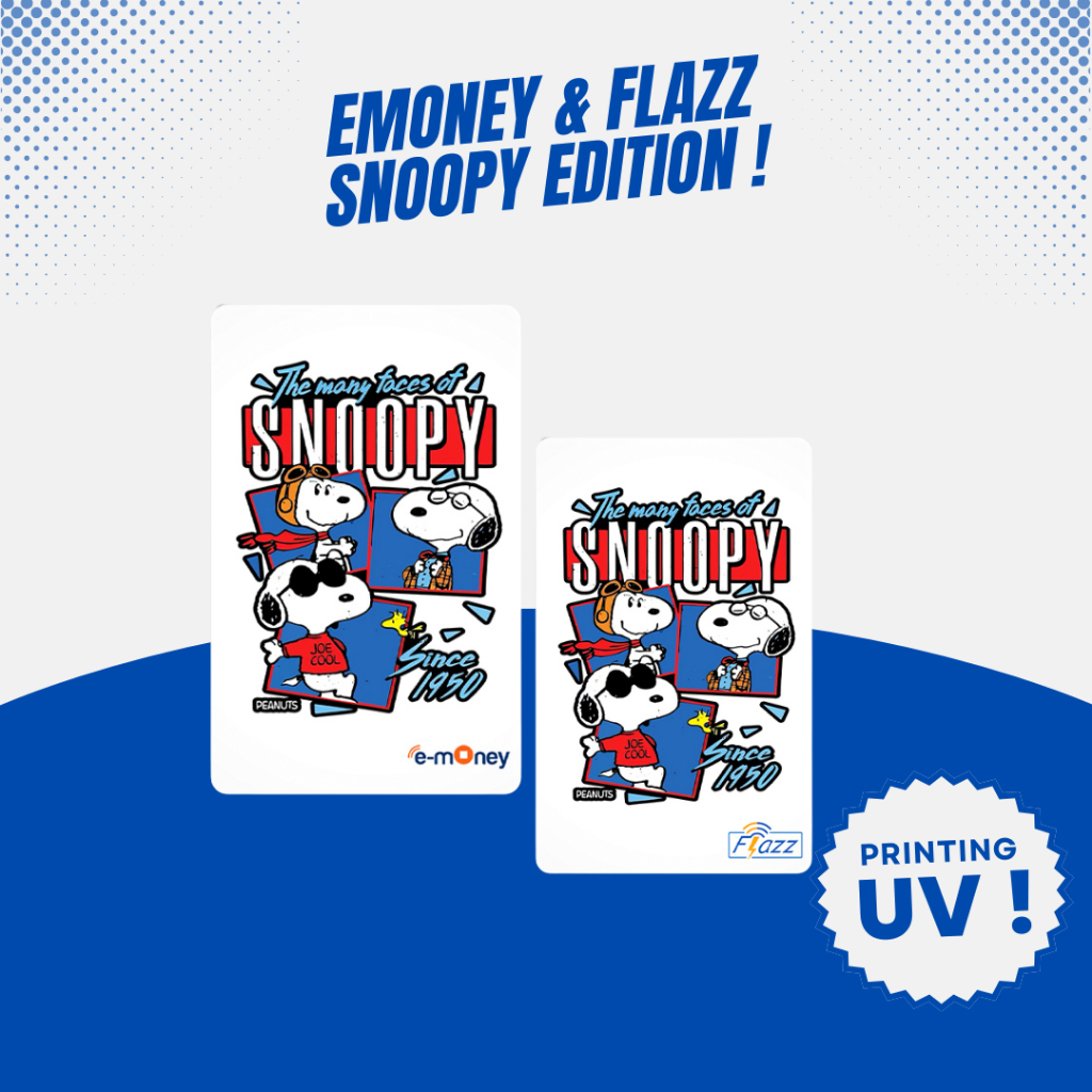 Emoney Flazz Snoopy Edition - Emoney Flazz Custom Snoopy - Kartu E-toll Mandiri Emoney BCA Flazz Gen