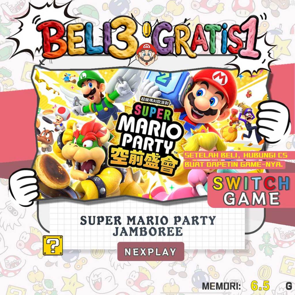 Super Mario Party Jamboree Edition Nintendo Switch Digital Game BELI 3 GRATIS 1